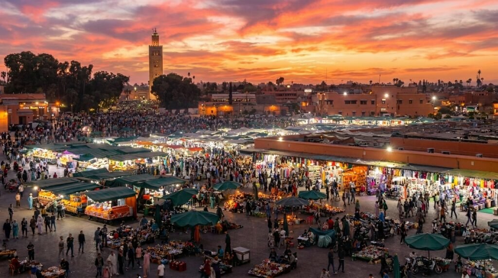 the Jemaa el-Fnaa marakech