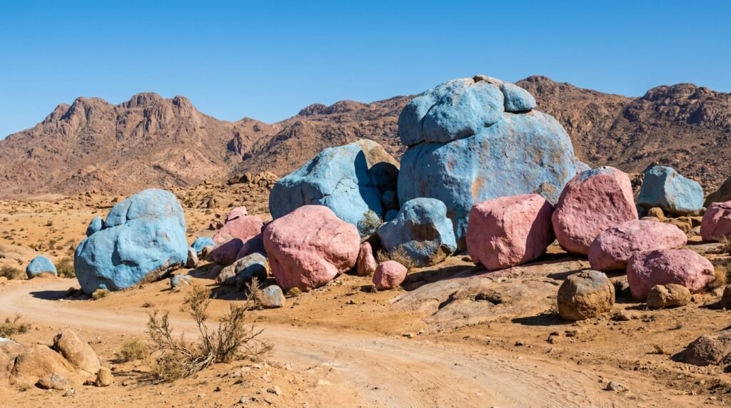 the Painted Rocks of Tafraout