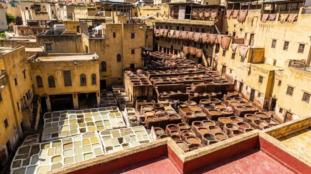the famous Chouara Tannery in Fez, Morocco