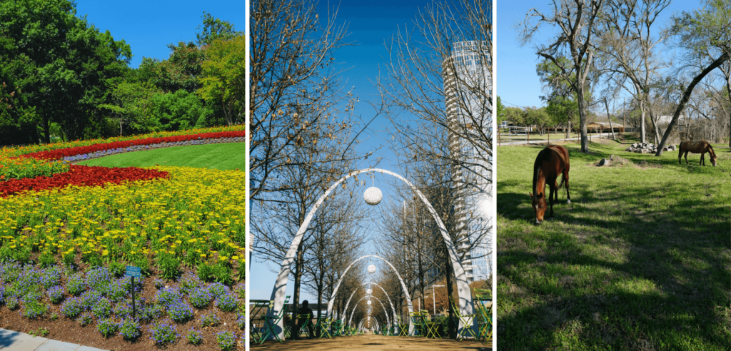 Texas Horse Park , Klyde Warren Park, Dallas Arboretum and Botanical Garden,