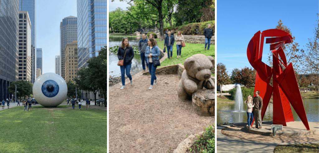 The Giant Eyeball , Lakeside Park Teddy Bears, Texas Sculpture Garden,
