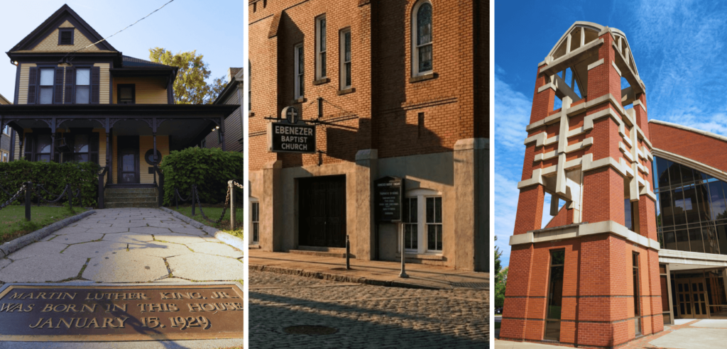 Auburn Avenue, Dr. Martin Luther King Jr.'s boyhood home, Ebenezer Baptist Church