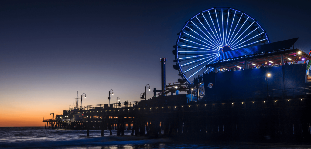 Santa Monica Pier at sunset
