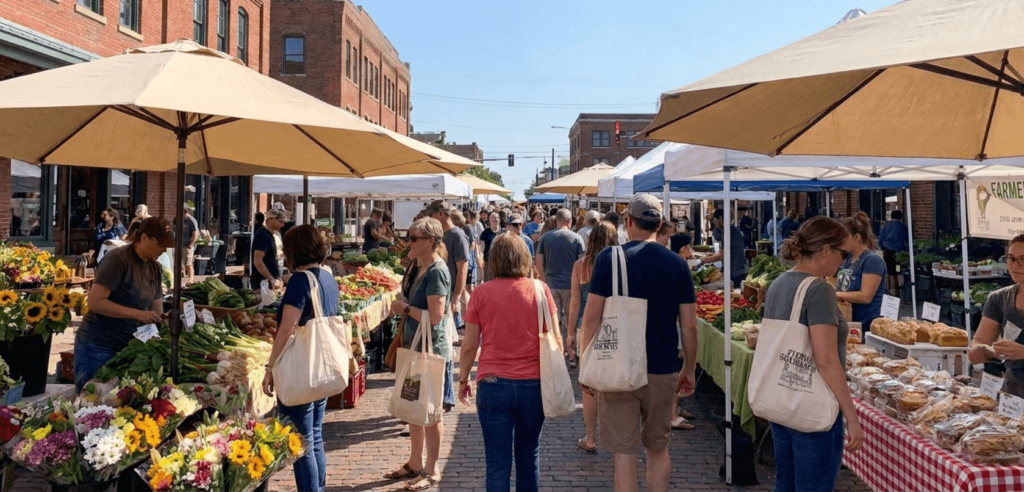 Saturday morning at the City Market, featuring authentic things to do in kansas city and local places to visit in kansas city.