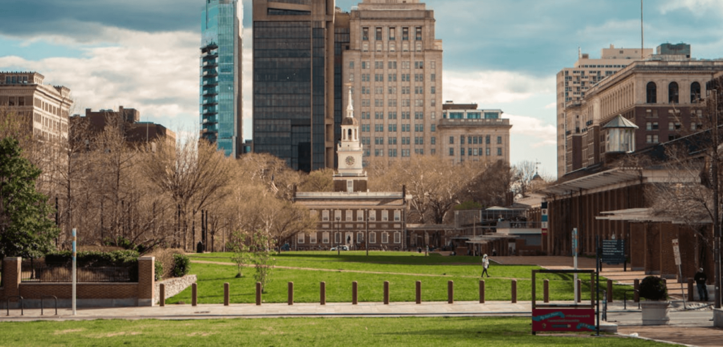 A view of Independence Hall at the Philadelphia Convention Center. Photograph: Urbaine 4K Fond D'écran of the Téléphone Esthetic