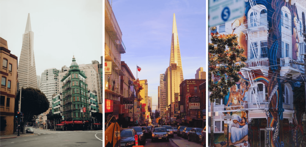 the MaestraPeace mural, North Beach and Little Italy, Chinatown , san francisco