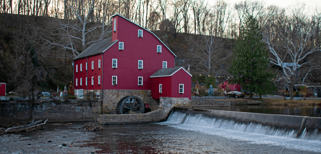 the historic Red Mill in Clinton