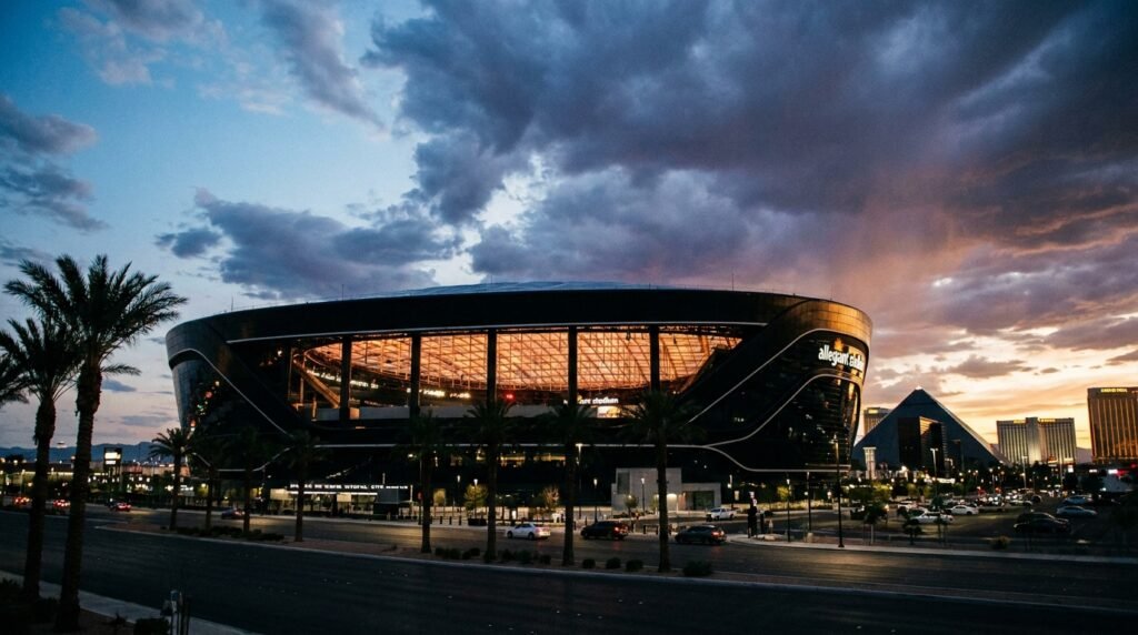 Allegiant Stadium Las Vegas exterior 