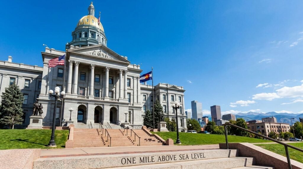 Colorado State Capitol Building with gold dome – a historic denver attraction and one of the top places to visit in Denver