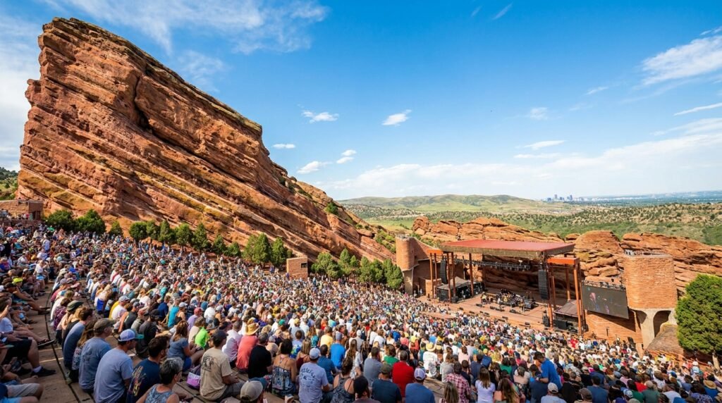 Red Rocks Amphitheatre – one of the most iconic denver attractions and concert venues in Colorado